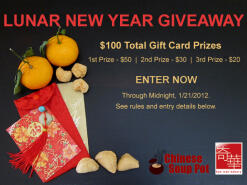 Lunar New Year Gift Card GIVEAWAY - $100 Total Value