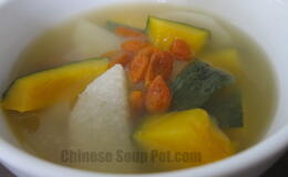 Chinese Yam and Goji Pumpkin Pork Soup